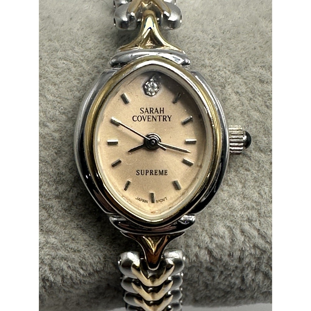 Sarah Coventry Supreme LSS073 Ladies Watch New Battery 18MM 6"‎ Stretch Band J20